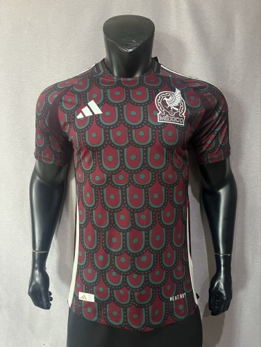 Player Version 2024/25 Mexico Home Black & Red Thailand Soccer Jersey AAA-308/210/MY