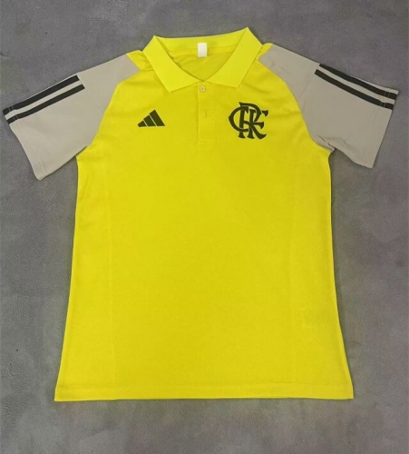 2024/25 CR Flamengo Yellowhite Thailand Soccer Training Jersey AAA-1095