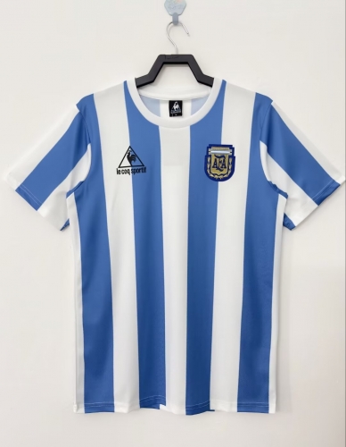 1986 Retro Version Argentina Home Blue & White Thailand Soccer Jersey AAA-811/503/601