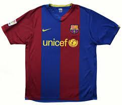 With Sponsor 06-07 Retro Version Barcelona Home Red & Blue Thailand Soccer Jersey AAA-601