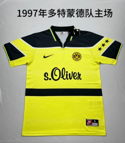 1997 Retro Version Borussia Dortmund Home Yellow Thailand Soccer Jersey AAA-709/1041