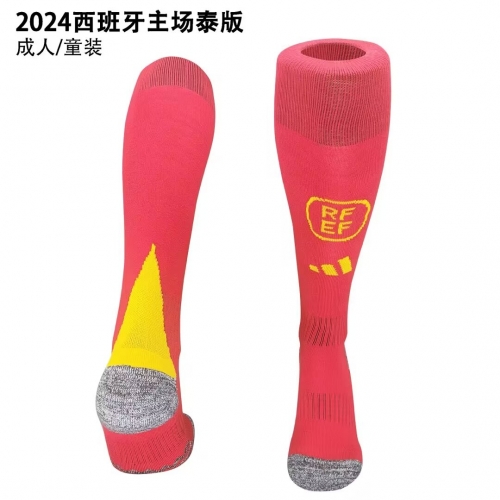 2022/23 Spain Home Red Youth/Kids Thailand Soccer Socks