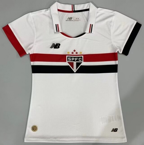 2024/25 Sao Paulo Futebol Home White Thailand Women Soccer Jersey AAA-1095/908
