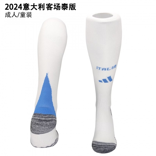 2024/25 Italy Away Blue Adult/Kids Thailand Soccer Socks