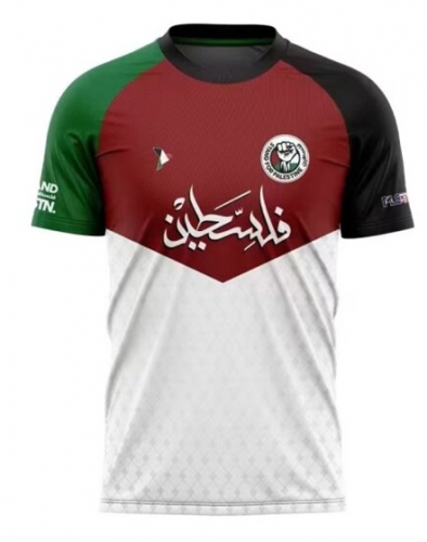 Retro Version Palestino Red & Black Thailand Soccer Jersey AAA-38