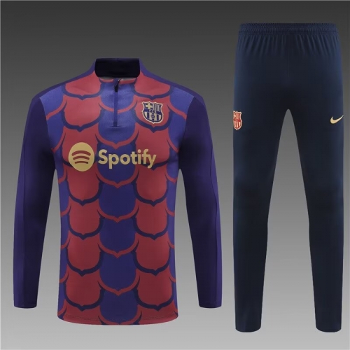 2023/24 Barcelona Red & Blue Thailand Soccer Tracksuit Uniform-801