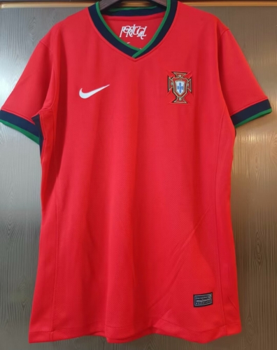 2024/25  Portugal Home Red Female Thailand Soccer Jersey-JJ/SH