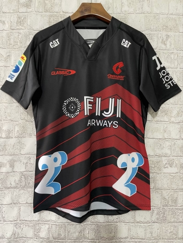 2024 Crusaders Away Black Thailand Rugby Shirts Vest-805