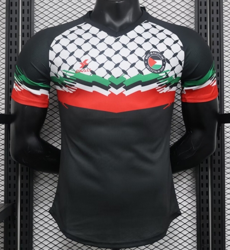 Player Version 2024/25 Palestino Black Thailand Soccer Jersey AAA-888