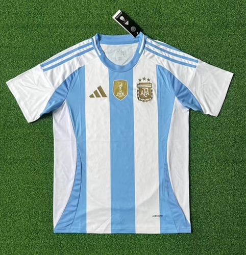 With Cup Patch 2024/2025 Argentina Home White & Blue Thailand Soccer Jersey AAA-705/407