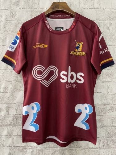2024 Highlanders Away Red Thailand Rugby Shirts-805