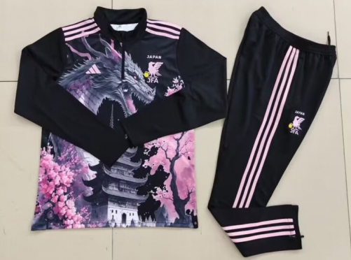 2024/25 Japan Pink & Black Thailand Soccer Tracksuit Uniform-GDP