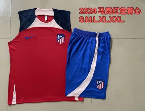 2023/24 Atletico Madrid Red Shorts-sleeve Thailand Soccer Tracksuit Uniform-815