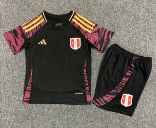 Kids 2024/25 Peru Away Black Kids/Youth Soccer Uniform-1040