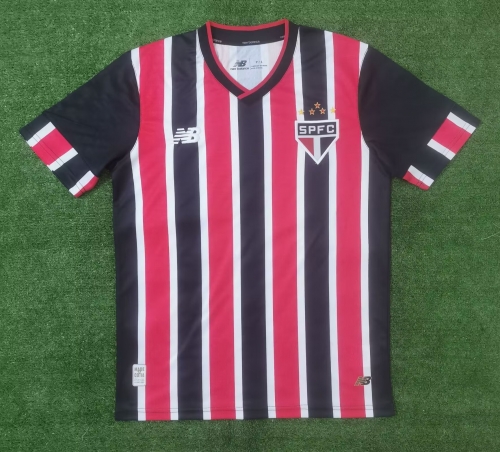 2024/25 São Paulo FC Away Red & Black Thailand Soccer Jersey AAA-908/416/705