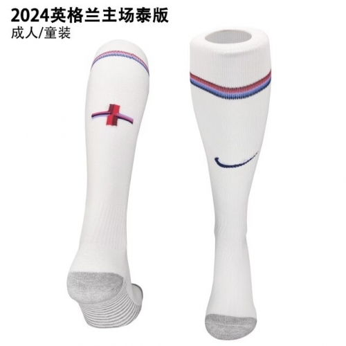 2024 England Home White Adult/Kids Thailand Soccer Socks