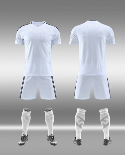 Customize 2024/25 Real Madrid Home White Soccer Uniform-DN