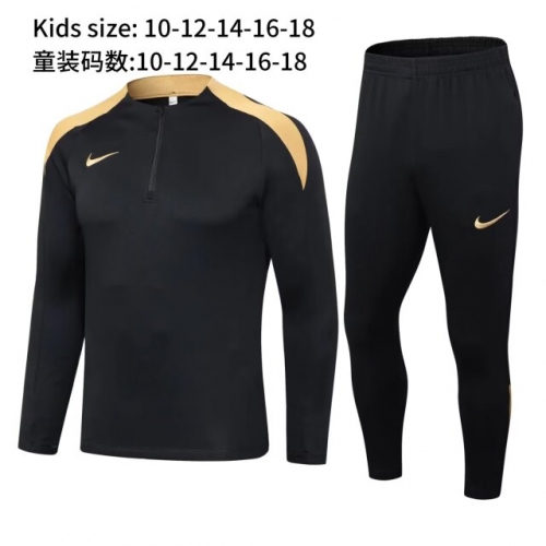 Kids Version #2405 Nike Dark Yellow Tracksuit Uniform-411