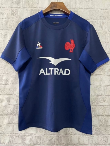 2024 France Away Blue Thailand Rugby Shirts-805