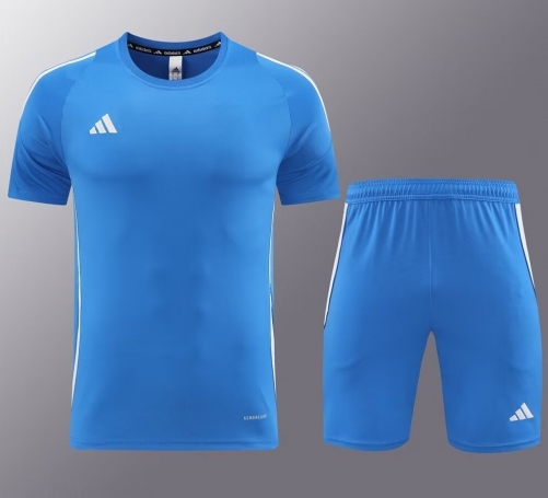 #AD06 Addia 2023/24 Blue Shorts-Sleeve Tracksuit Uniform-LH