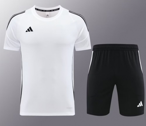 #AD06 Addia 2023/24 White Shorts-Sleeve Tracksuit Uniform-LH