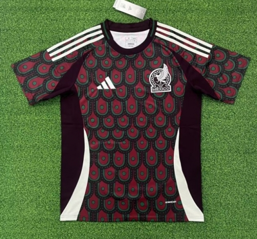 2024/25 Mexico Home Black & Red Thailand Soccer Jersey AAA-416/705/320