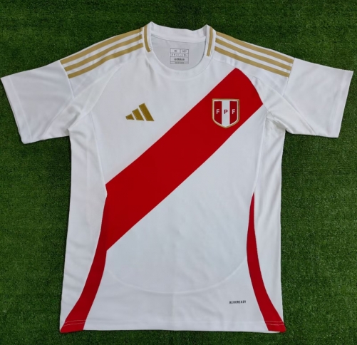 2024/25 Peru Home White Thailand Soccer Jersey AAA-522/47/416