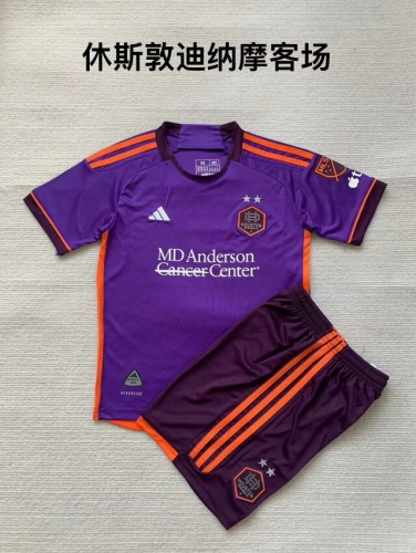 Kids 2024/25 Houston Dynamo Away Purple Kids/Youth Soccer Uniform-208