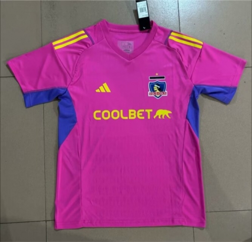 2024/25 Colo-Colo Goalkeeper Pink Thailand Soccer Jersey AAA-1095