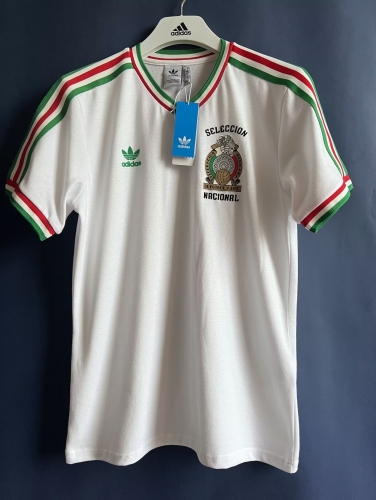2023/24 Mexico White Cotton T-shirts-703