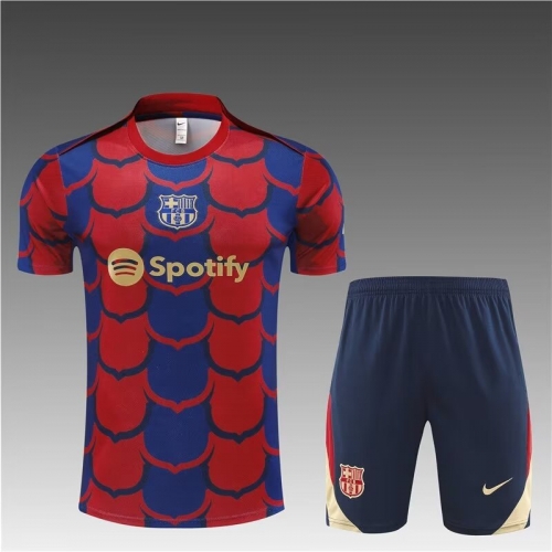 2024/25 Barcelona Red & Blue Shorts-Sleeve Thailand Soccer Uniform-801