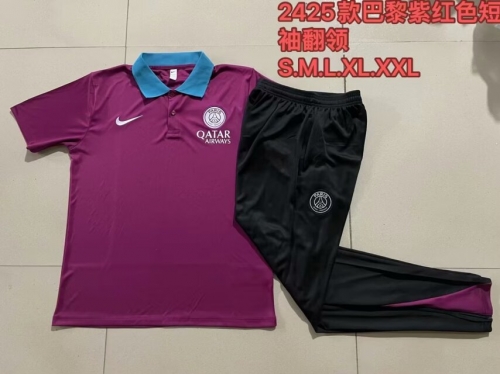 2024/25 Paris SG Purple Red Polo Uniform-815