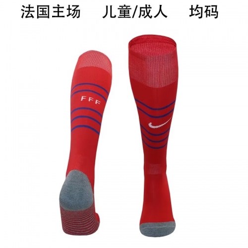 2024/25 France Home Red Youth/Kids Thailand Soccer Socks