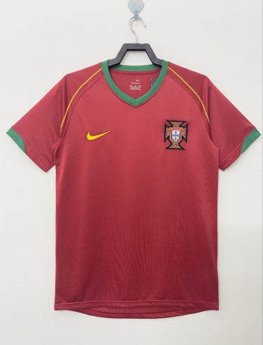 06 Retro Version Portugal Home Red Thailand Soccer Jersey AAA-301/811