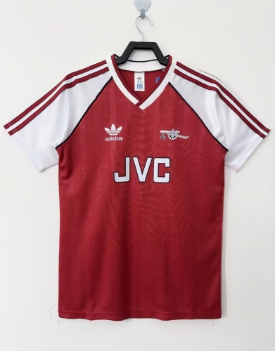 1988-90 Retro Version Arsenal Home Red Thailand Soccer Jersey AAA-811