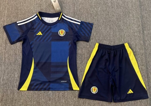 Kids 25 Scotland Home Royal Blue Kids/Youth Soccer Uniform-123/BLY/522