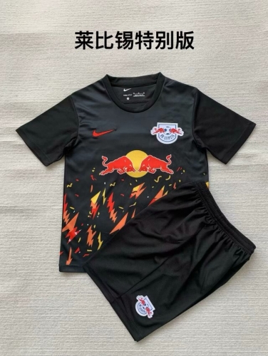 Kids 2024/25 Special Version RB Leipzig Black Kids/Youth Soccer Uniform-208