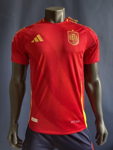 Player Version 2024/25 Spain Home Red Thailand Soccer Jersey AAA-210/308/703