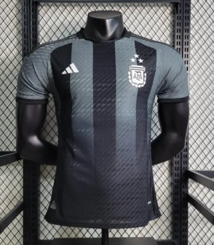 Player Version 2023-2024 Argentina Black&Gray Thailand Soccer Jersey AAA-888