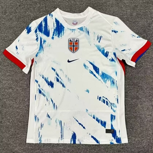 2024-2025 Norway Away White Thailand Soccer Jersey-1040/416/709