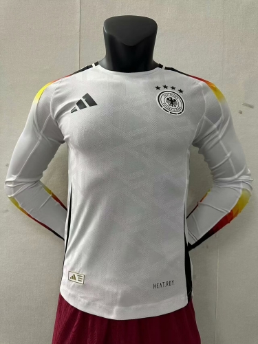 Player Version 2024/25 Germany Home White LS Thailand Soccer Jersey AAA-16