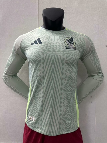 Player Version 2024/25 Mexico Away Green Thailand LS Soccer Jersey AAA-16