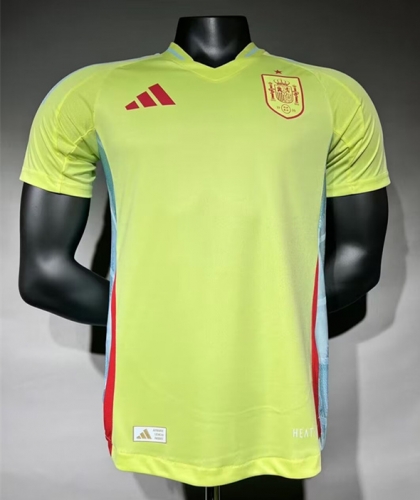 Player Version 2024/25 Spain Away Yellow Thailand Soccer Jersey AAA-308/210/703