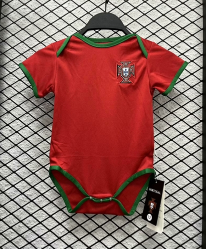 (size 9/12) 2024/25 Portugal Home Red Baby Soccer Uniform-308