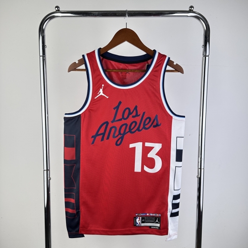 25 Season Feiren Limited Version Los Angeles Clippers Red #13 Jersey-311
