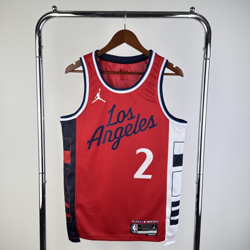25 Season Feiren Limited Version Los Angeles Clippers Red #2 Jersey-311
