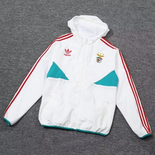 2023/24 Benfica White Soccer Windbreaker Top-801