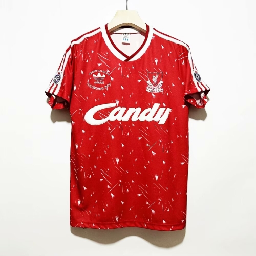 1990 Retro Version Liverpool Home Red Thailand Soccer Jersey AAA-2011