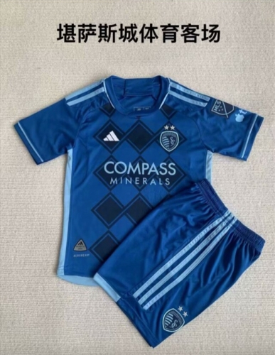 2024/25 Sporting Kansas City Away Blue Soccer Uniform-208