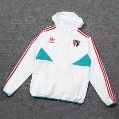 2023/24 Sao Paulo White Soccer Windbreaker Top-801